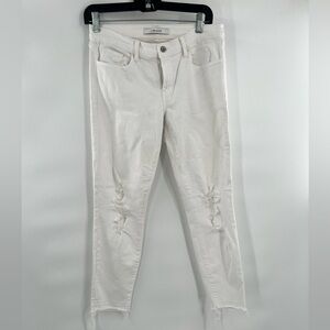 J. Brand low rise crop white jeans size 28